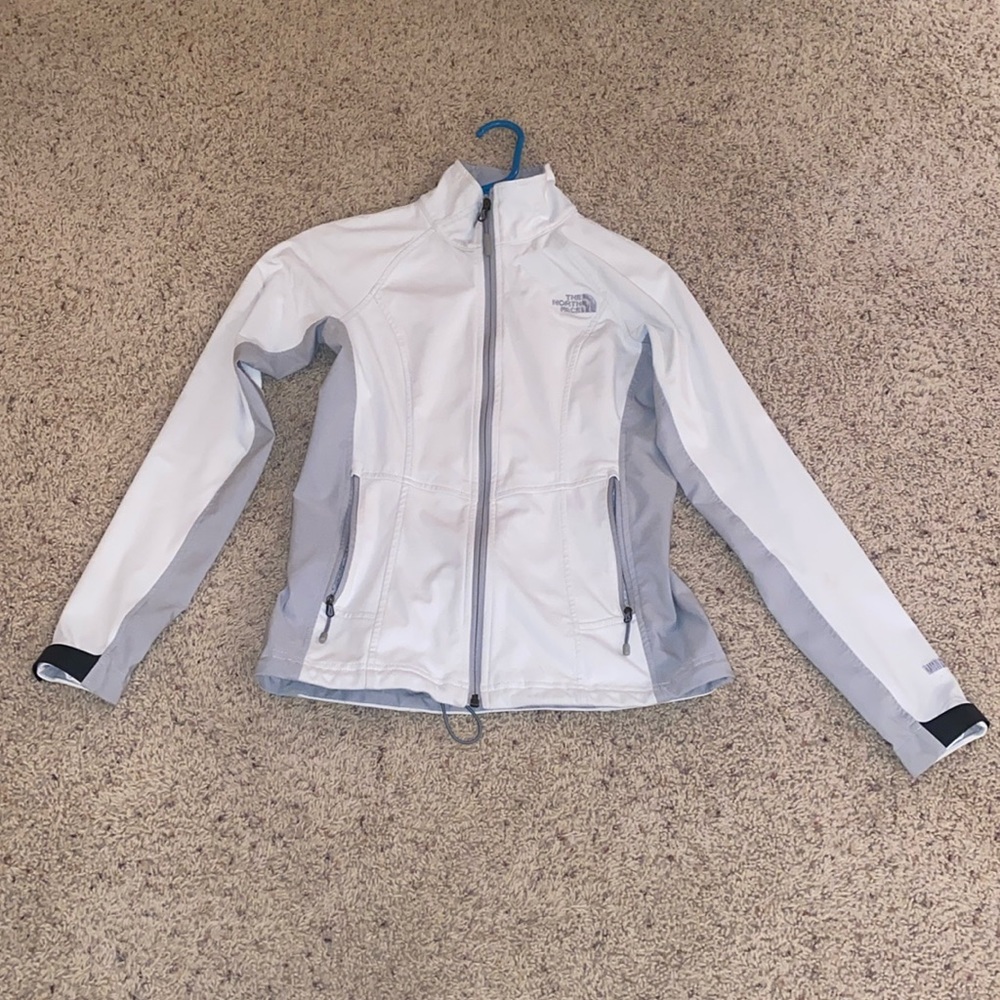 White light Northface jacket